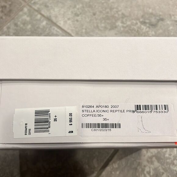 Stella McCartney Stella Iconic Pointed Toe High Heel Booties, New, Size 35.5 - Picture 12 of 13